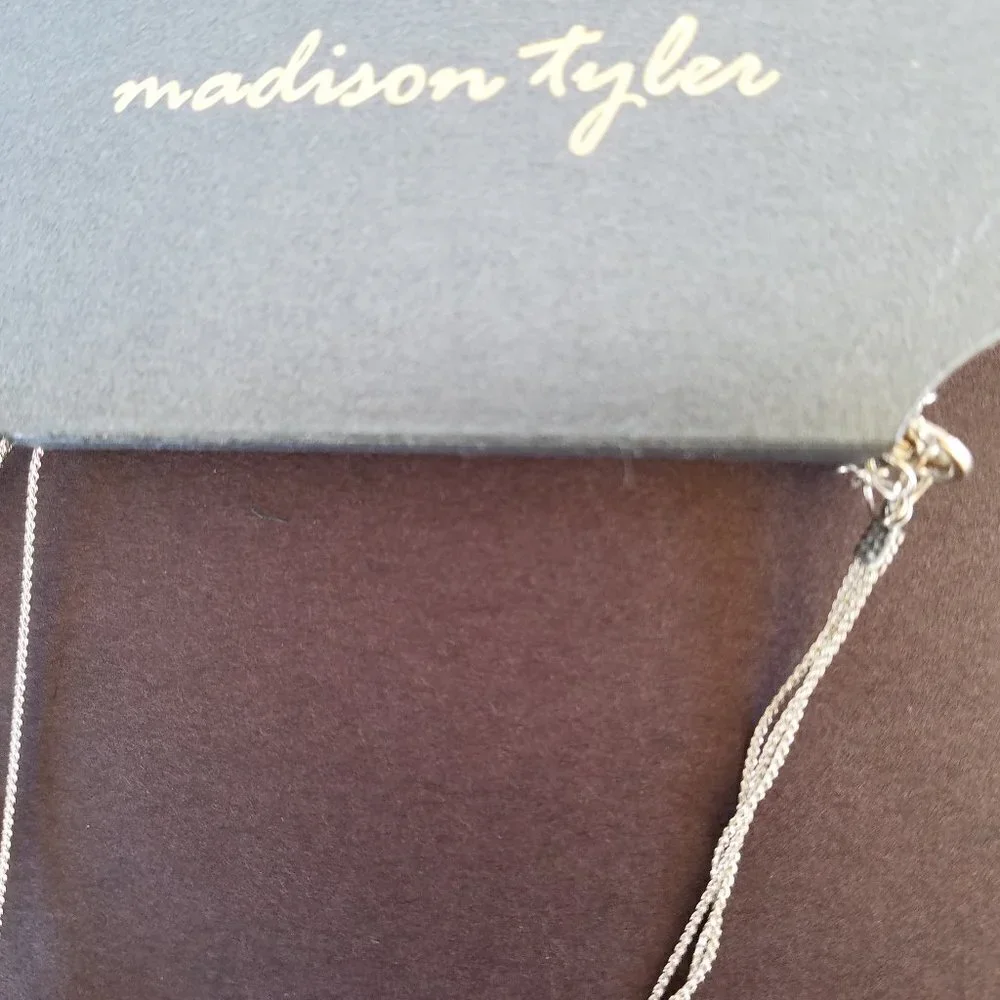 Madison Tyler Mother of Pearl Triple Strand Necklace Beige White 16” 20” plus 3”
